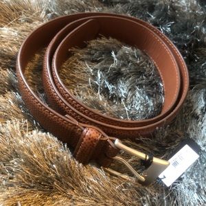 Shinola Bourbon Football Leather Belt Size 38